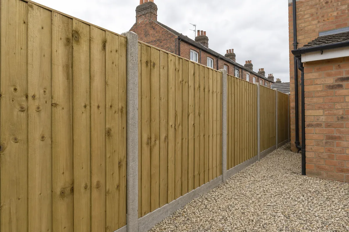 Closeboard wooden fencing installed in York