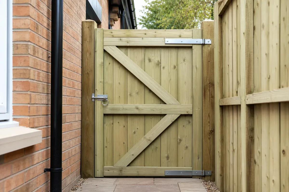 Wooden garden gate fitted in York